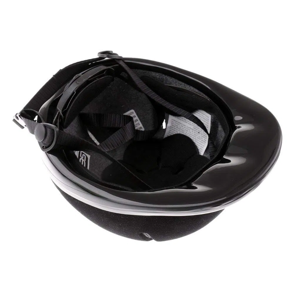 Enfants Casque d'équitation réglable en Velours Equestrian Riders Casque Noir