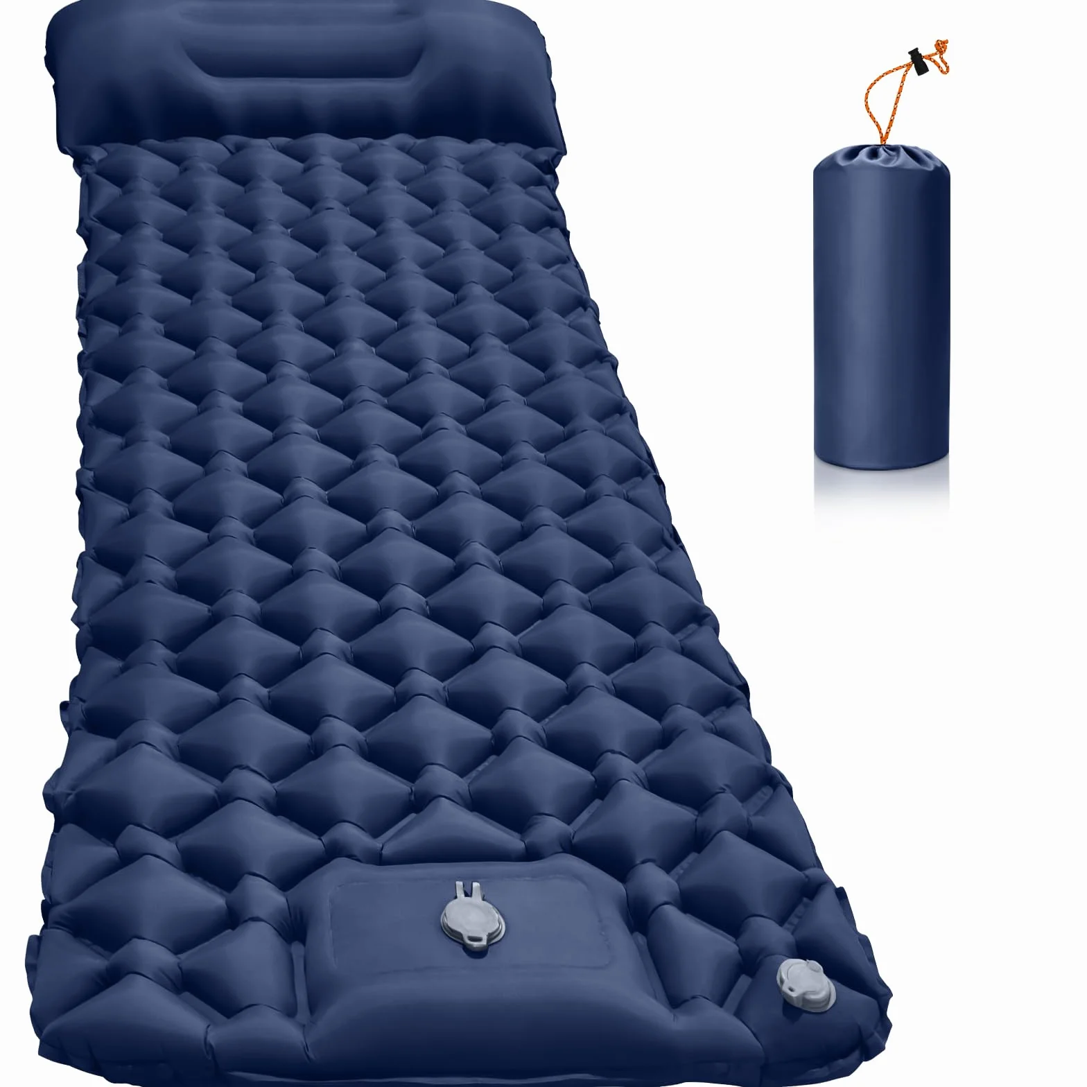 Matelas de Camping Autogonflant,Matelas Camping - Ultraléger de Matelas Gonflable avec Pompe à Pied, Portable Tapis de Matelas Pneumatique pour Plage, Voyage,Le Trekking en Plein Air