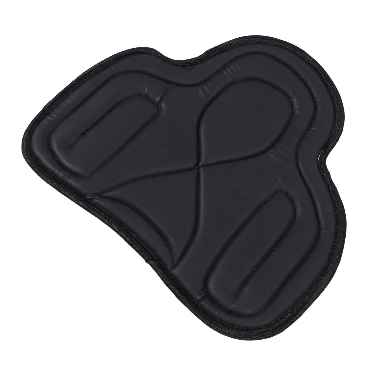 Alomejor Tampon de Selle à Cheval épaissis de Tampon de Selle d'amortisseur amélioré Saddle Pad avec du Cuir PU Respirant pour Le Confort de Conduite équestre