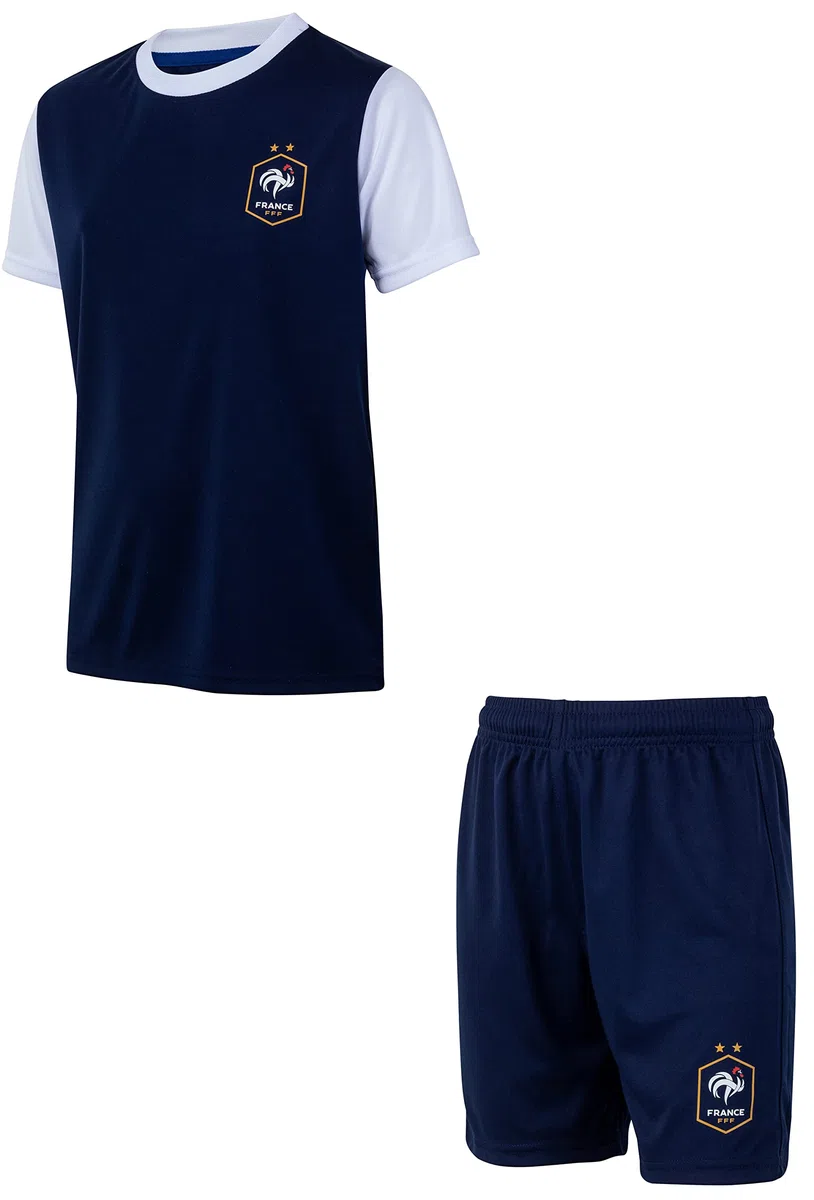 Equipe de France de Football Maillot Short Enfant FFF - Kylian Mbappé - Collection Officielle