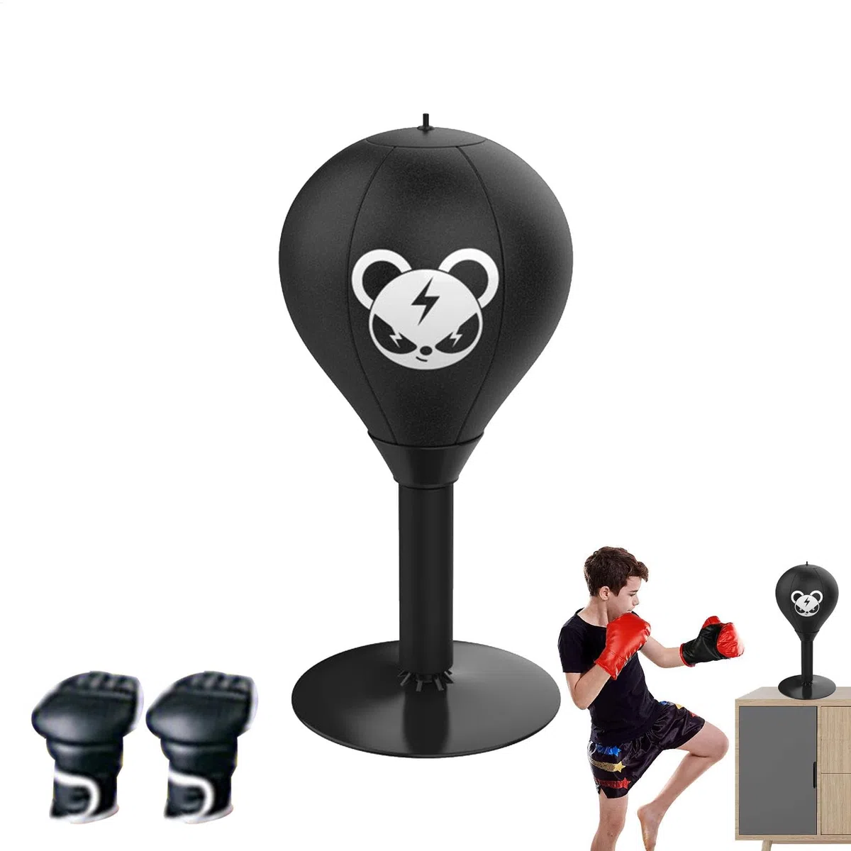 Sac de frappe de bureau - Soulage le stress - Punching - Pour la boxe sur table - Soulage le stress - Pour la maison et le travail - Sac de frappe épais