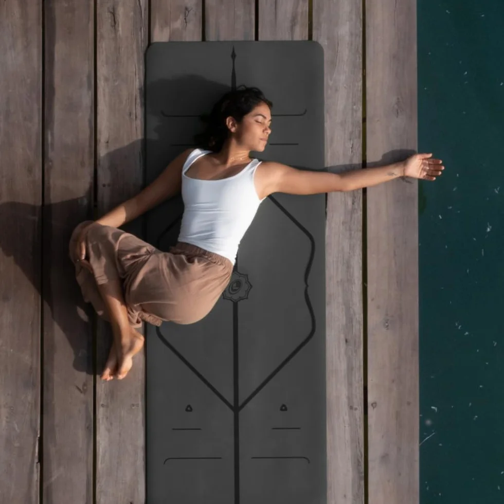 Liforme Tapis de Yoga - Le Meilleur Tapis de Yoga Écologique et Antidérapant Avec un Système d’Alignement Unique et Original - Tapis De Yoga Biodegradable