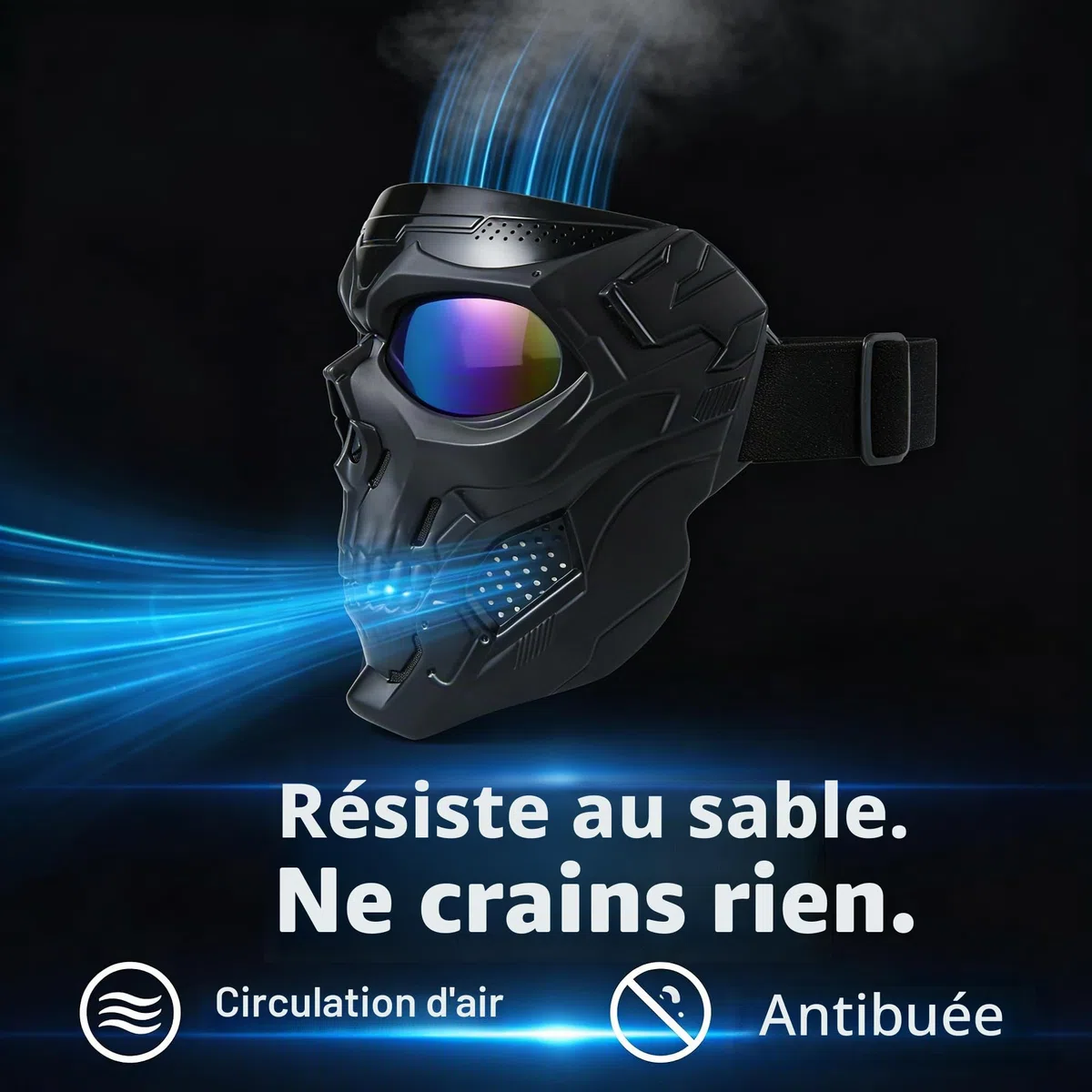 Masque Tactique intégral en Forme de tête de Mort pour Jeux de Survie, tir, Cosplay, Film, Paintball, Halloween
