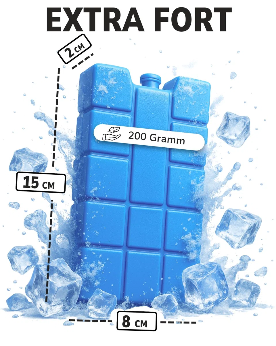ToCi Lot de blocs réfrigérants pour sac isotherme ou glacière, de 200 ml chacun, 8