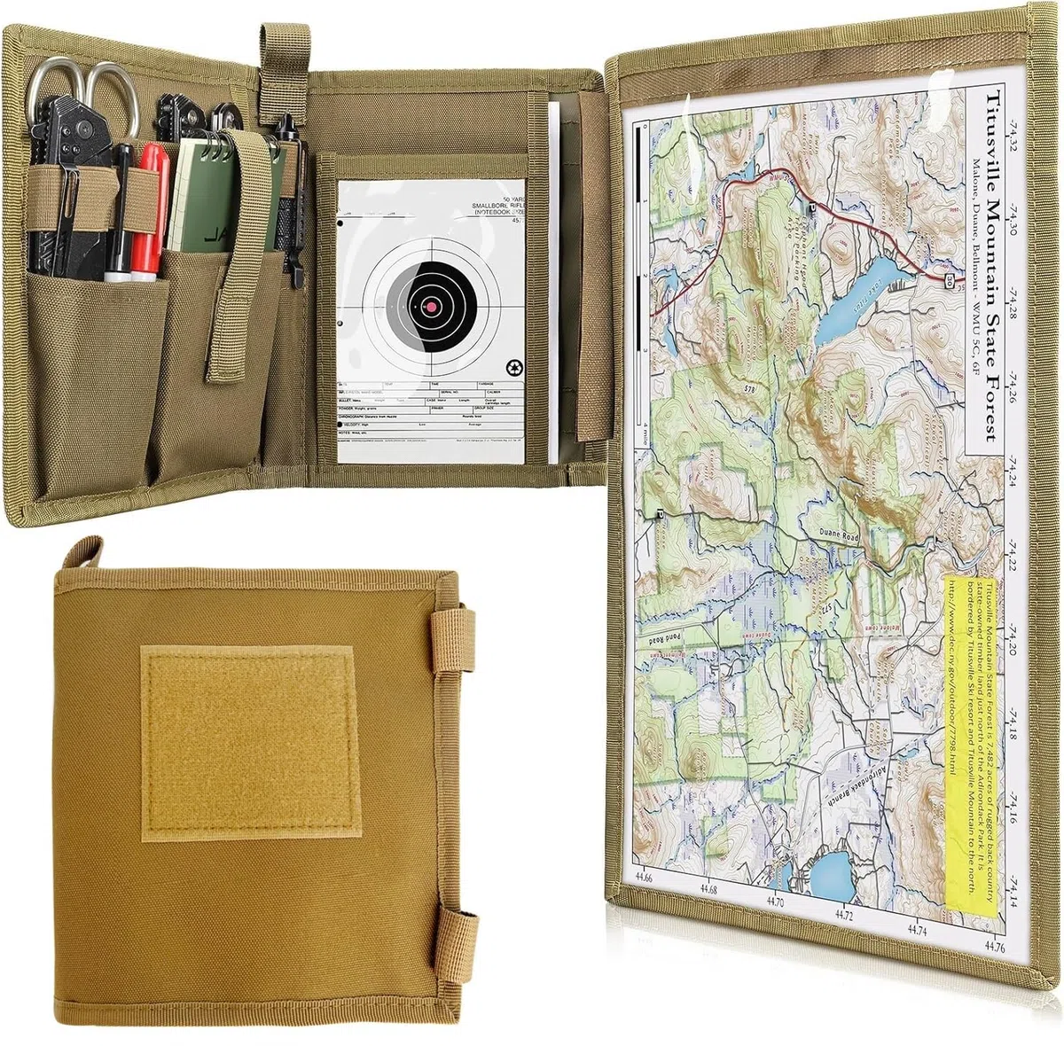 Peminkoo Sac de rangement pour cartes tactiques - Pliable - Pochette pour articles divers - Poche utilitaire E.DC - Poche à outils - Pour l'extérieur, la randonnée, le camping, la chasse