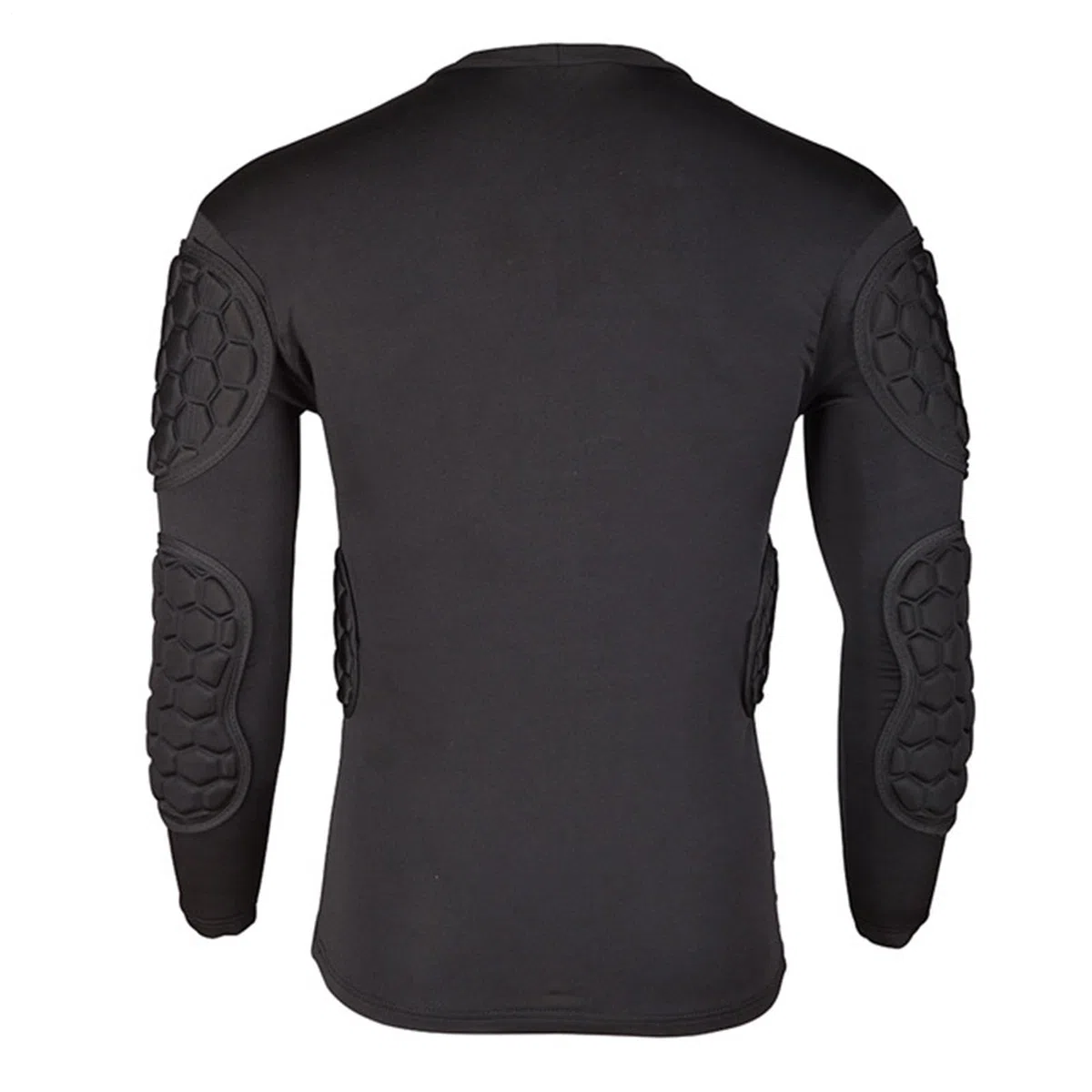 Maillot de Football rembourré – Protection du Corps, Maillot de de But de Football Noir à Manches Longues, Ensemble d'équipement de Protection defootball rembourré pour Homme | Chemise de foo