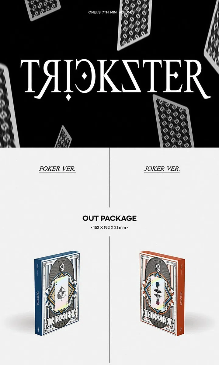 ONEUS TRICKSTER 7th Mini Album ( POKER / JOKER - RANDOM Ver. )+1ea ONEUS STORE GIFT CARD K-POP SEALED