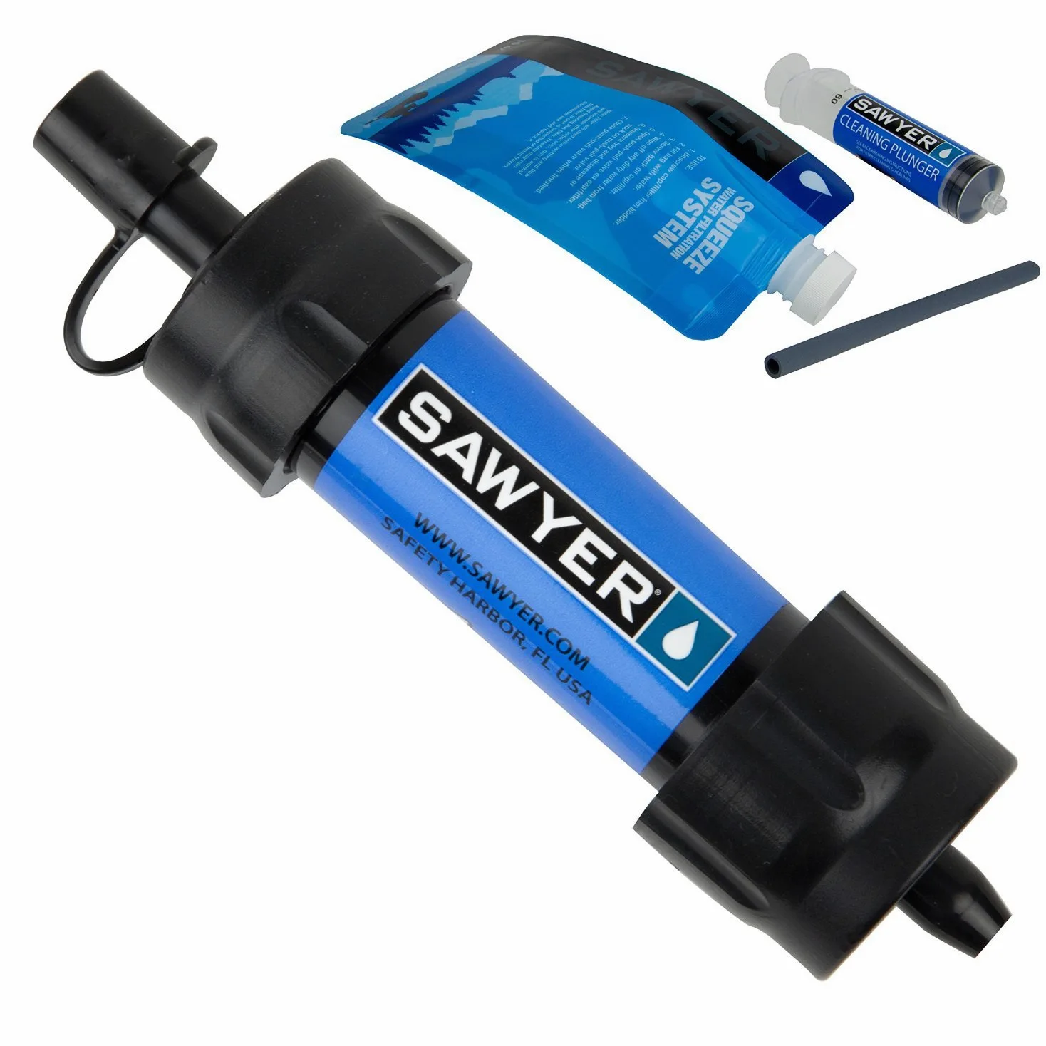 Sawyer Mini filtres à Eau avec Poches à Eau SP113-3 x 1 l, Mini Blau (3 x 1l)