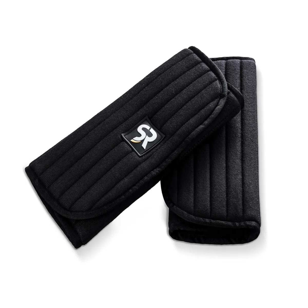 SUNRIDE Coussinets de Bandage avec Velcro pour Les Chevaux afin de Les protéger Contre Les blessures Lors de l'entraînement (Lot de 2) (Noir)