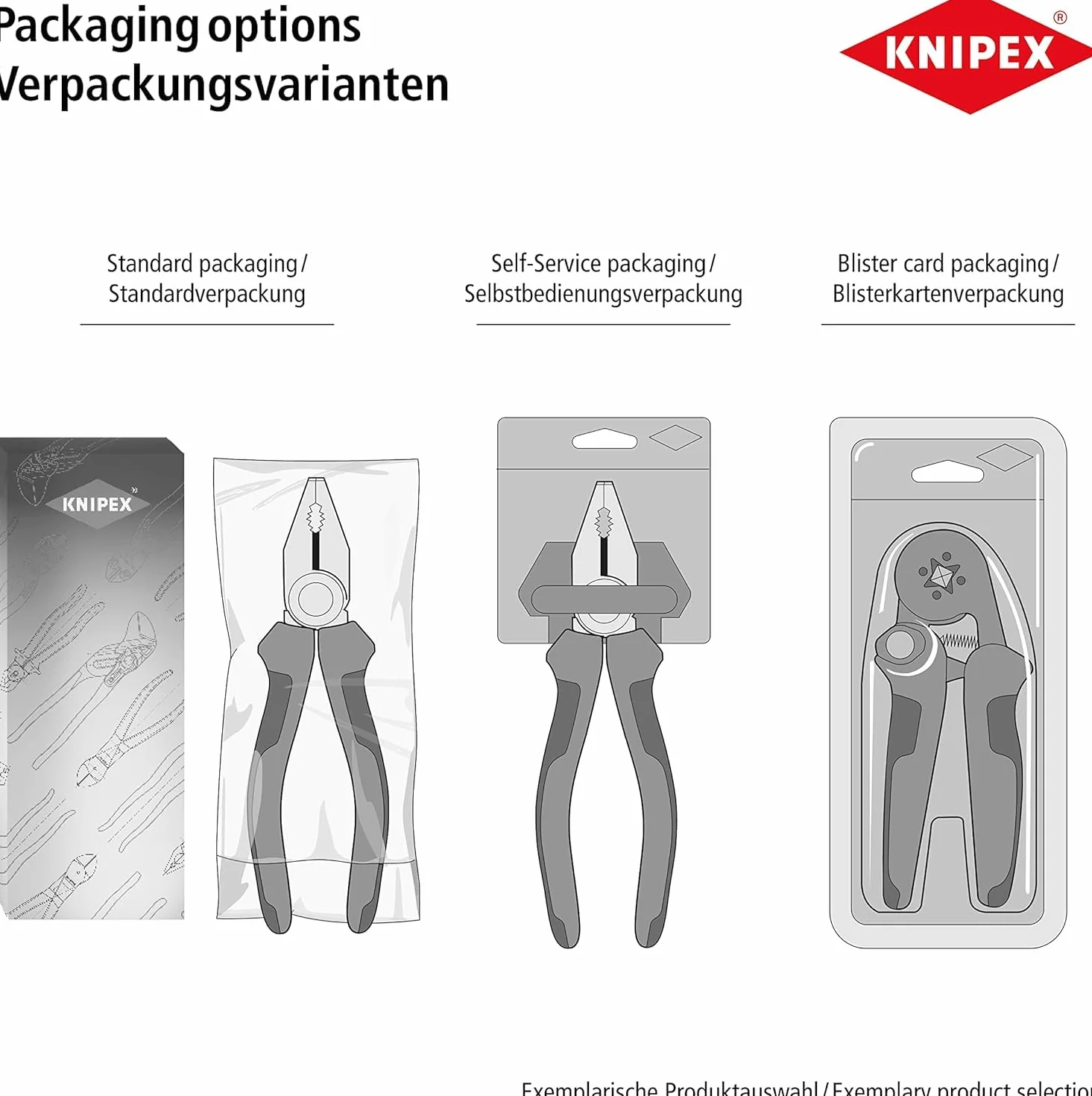 Knipex Cobra XS Mini-Pince multiprise, 100 mm, écrous jusqu'à 24 mm, tuyaux jusqu'à 28 mm, réglage fin par bouton pression, autobloquante, 87 00 100