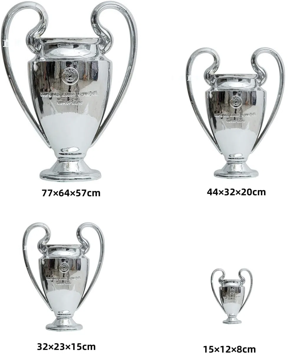 Trophée des Champions Football Coupe Réplique Trophée en Résine Ligue Sportive Champions Collection de Souvenirs de Décorations pour Maison Bureau Cadeaux pour Fans (32cm)