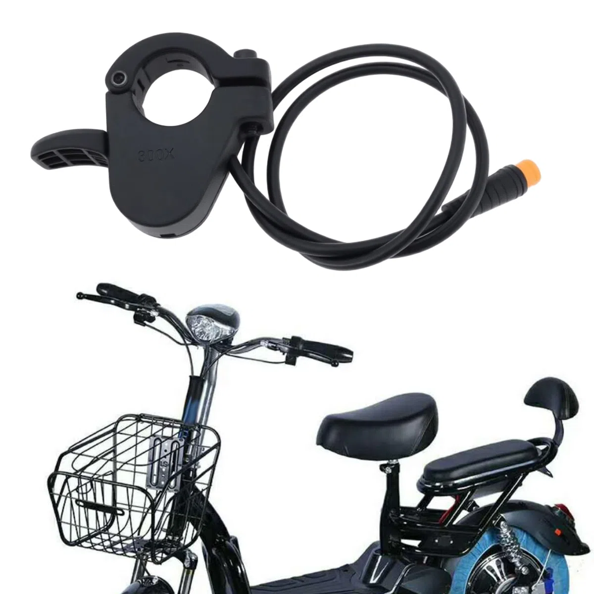 Accélérateur d'accélérateur 300X pour vélo électrique avec prise étanche pour vélo électrique 24 V 36 V 48 V 60 V 72 V
