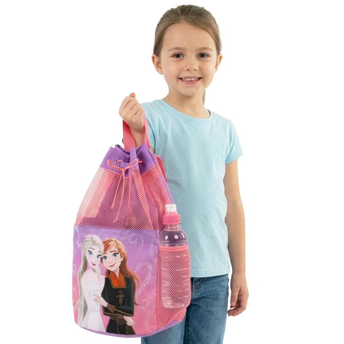Disney Sac de natation La Reine des Neiges, sacs de natation Anna et Elsa, sac pour filles avec cordon de serrage
