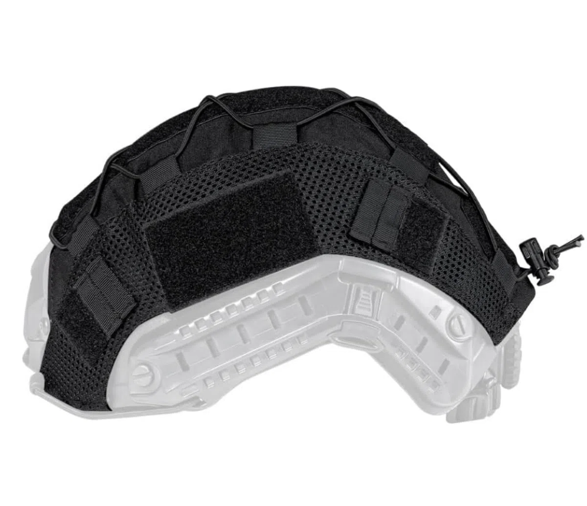 ATAIRSOFT Housse de casque tactique Airsoft Paintball Militaire Chasse Tissu en nylon pour casque rapide BJ/PJ/MH (BK)