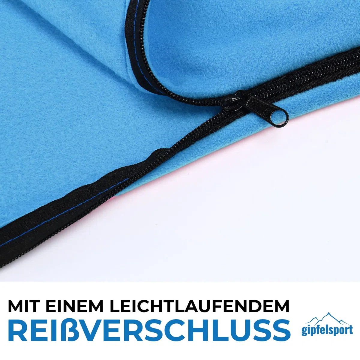 Gipfelsport Sac de Couchage d’Été en Microfibre pour Le Camping Utilisable comme Couverture - Léger, Petit, Rectangulaire