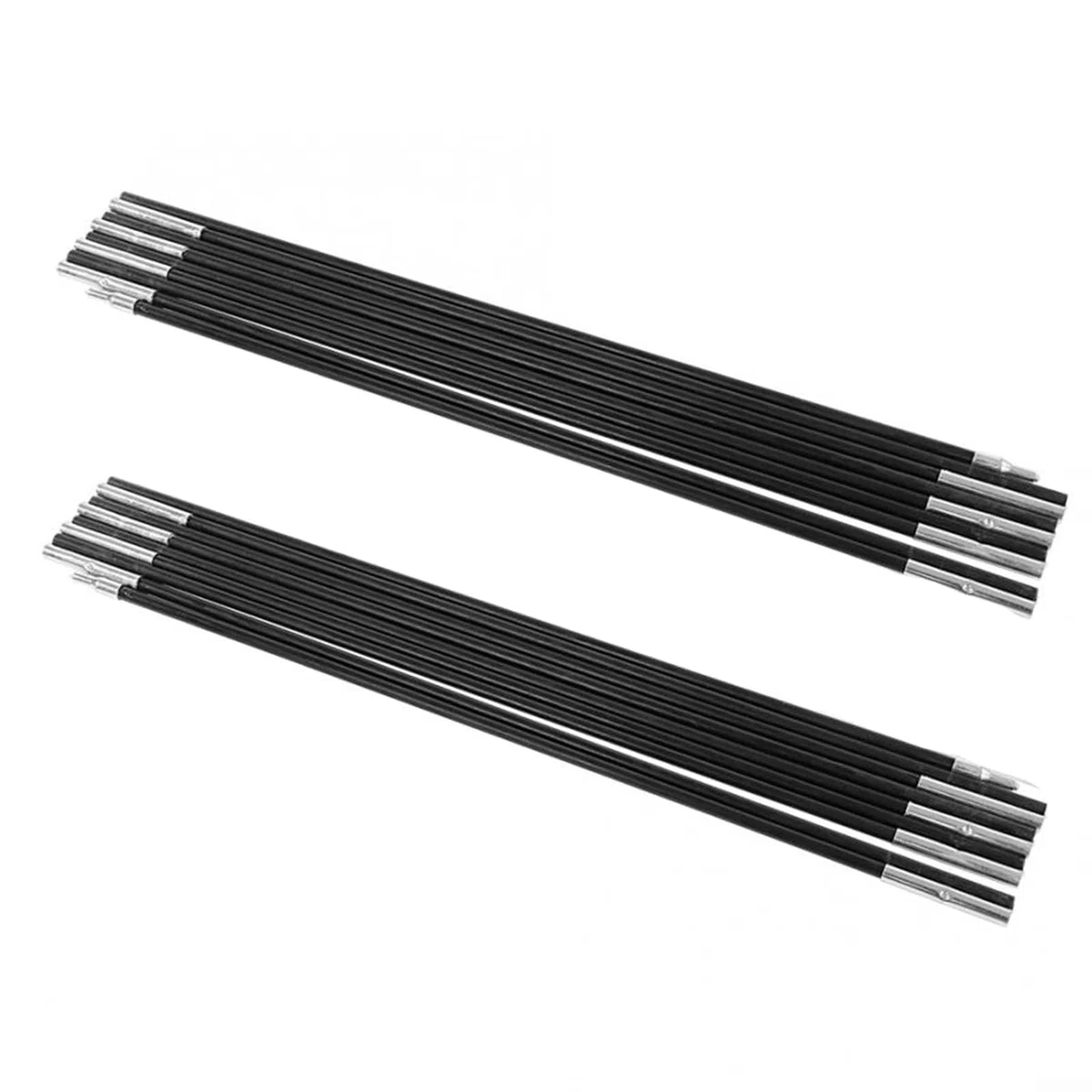 2 pièces de poteaux de tente de camping en fibre de verre, poteaux de tente, arceaux pour toile de tente, poteaux pour toile d'auvent de camping, kit de cadres de support (435)