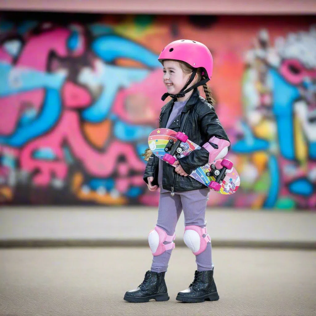 Atom 17" Skateboard pour Débutants ou Pros | Planche en Érable pour Enfants et Adolescents avec Trucks PP de 7,6 cm | Mini Cruiser Complet | Convient à Tous les Âges de 5+ (Licorne)