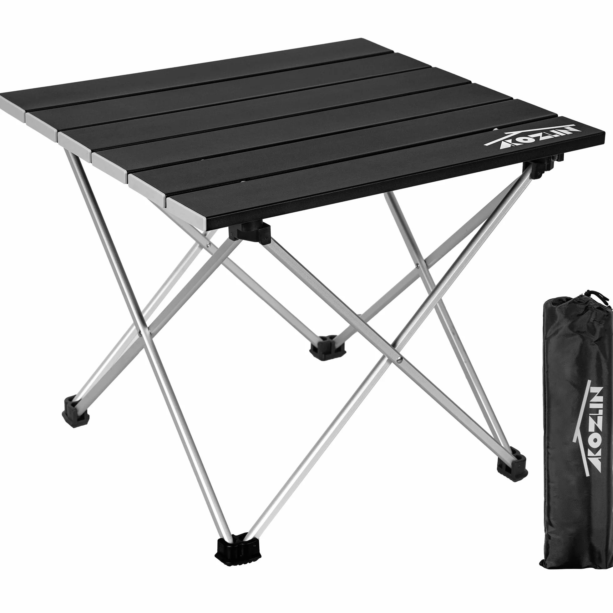 Table de camping pliable - Table de pique-nique portable pliable - Petite table pliante en aluminium avec sac de transport - Convient pour la plage, le pique-nique, le camping, la pelouse (S)
