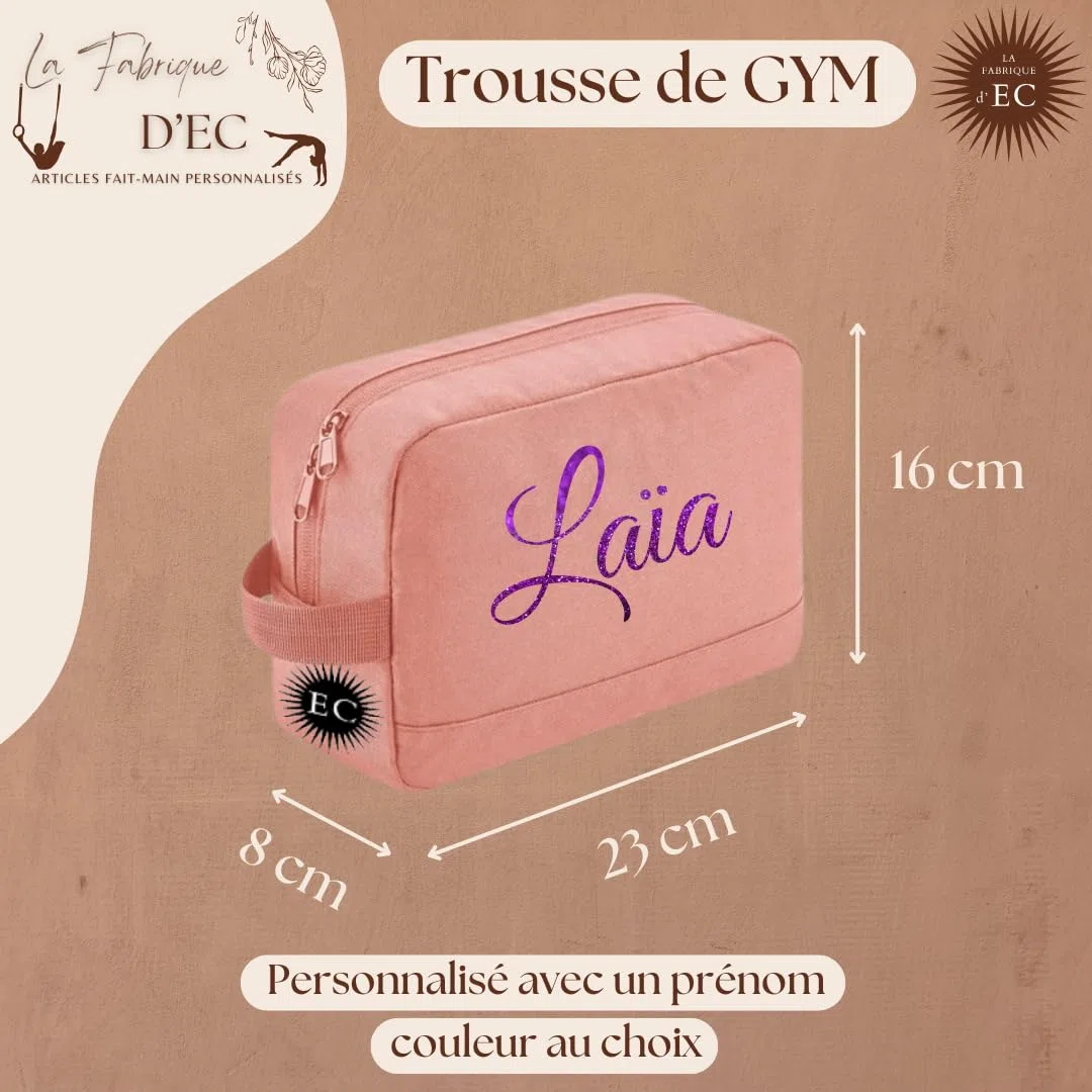 La Fabrique d'EC - Trousse de Sport pour Gymnastes, Rangement pour Maniques et Protège-Poignets, Noir