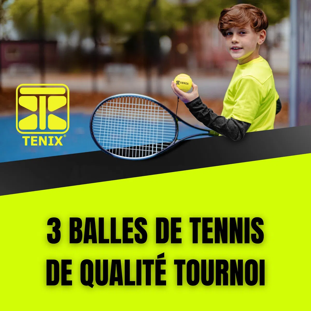 TENIX® Lot de 3 balles de avec Corde | Balles de Rechange Trainer | Boîte de balles scellée sous Pression Incluse | Balle de Rechange avec Cordon élastique Trainer