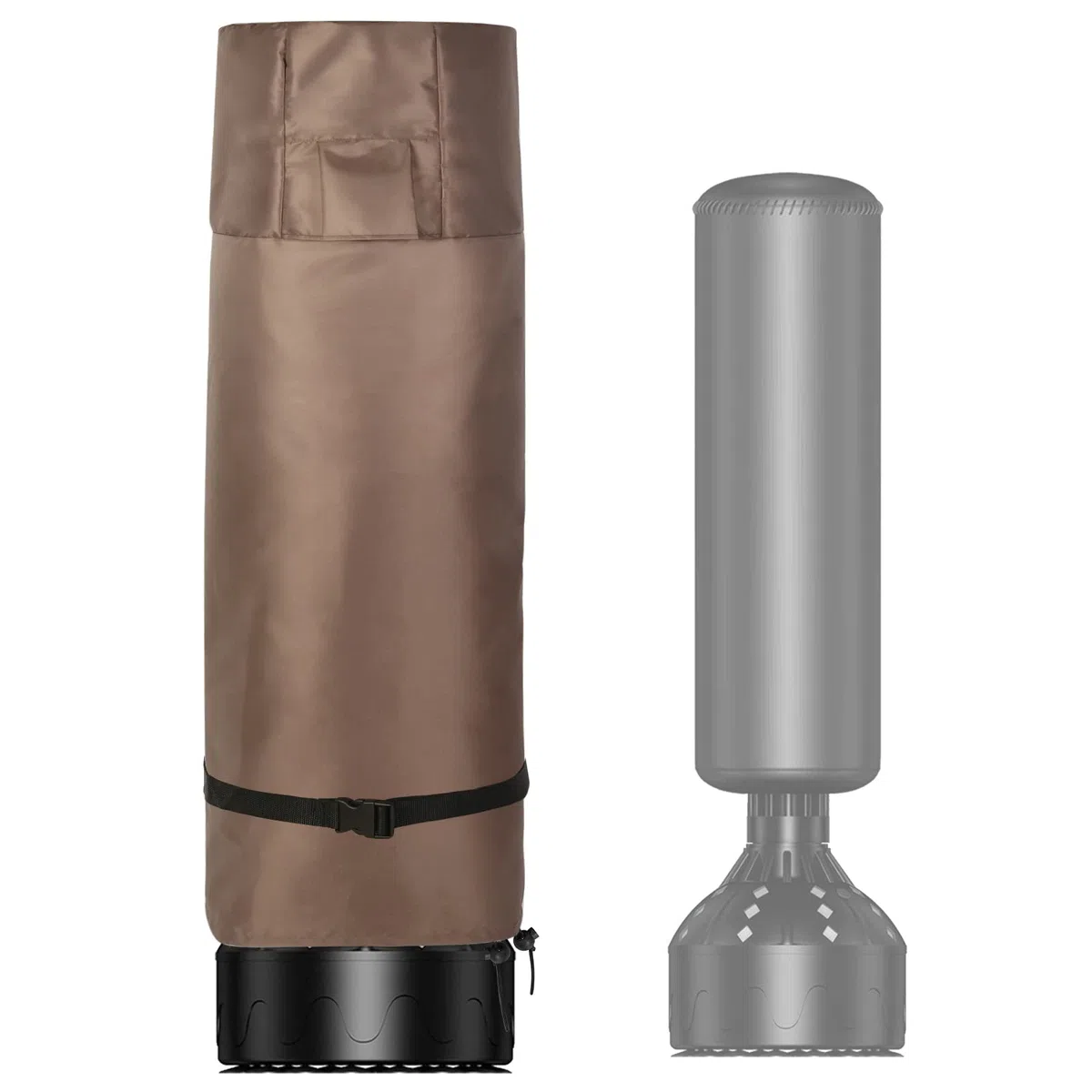 MountainLoc Housse de sac de frappe d'extérieur étanche avec fermeture éclair latérale et aération 420D Oxford marron