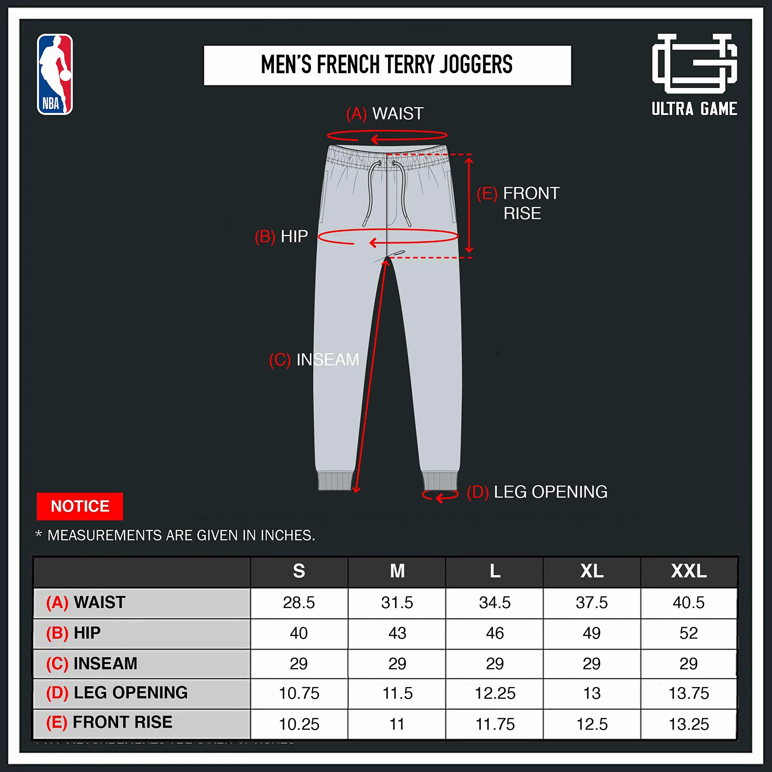 Ultra Game Jogger Pants Active Basic Soft Terry Sweatpants - Vsf5166 mm-LL-yel. - Homme