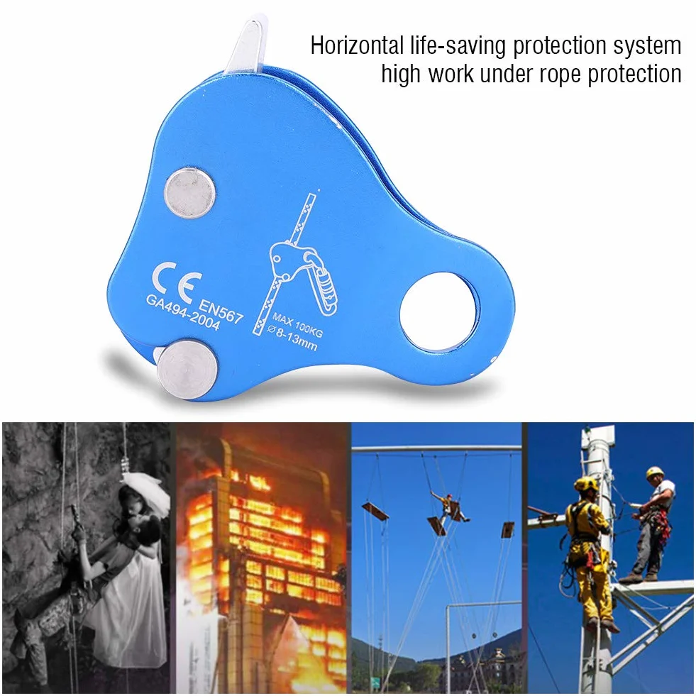 Alomejor Corde à Grimper Protecteur de Corde pour l'alpinisme Dispositif de Verrouillage Automatique de Corde de sécurité antichute de Protection