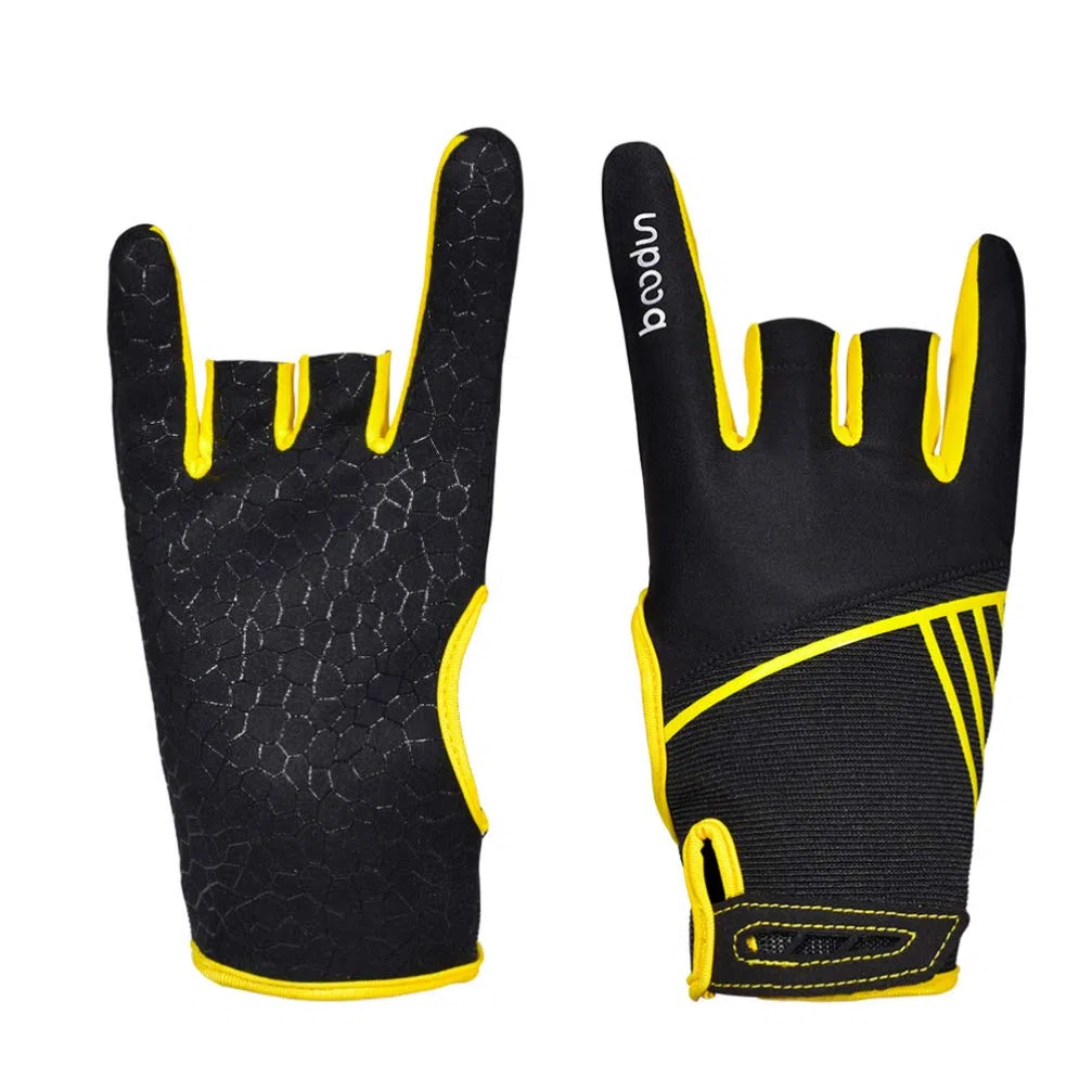 1 paire de gants de bowling pour main gauche et droite - Gants de bowling professionnels respirants et antidérapants - Accessoire pour joueurs - Taille S/M (jaune)