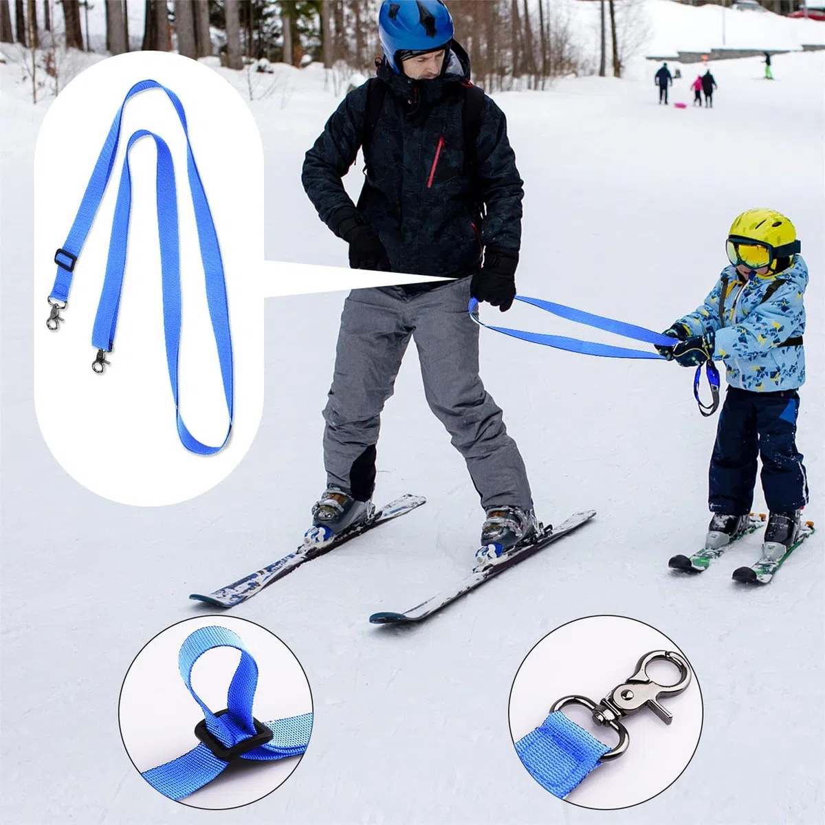 Harnais de Ski et de Snowboard pour Enfants PEUTIER, Bleu, Nylon, Enseignement du Contrôle de la Vitesse, Accessoires de Ski pour Enfant Garçon Fille Débutants