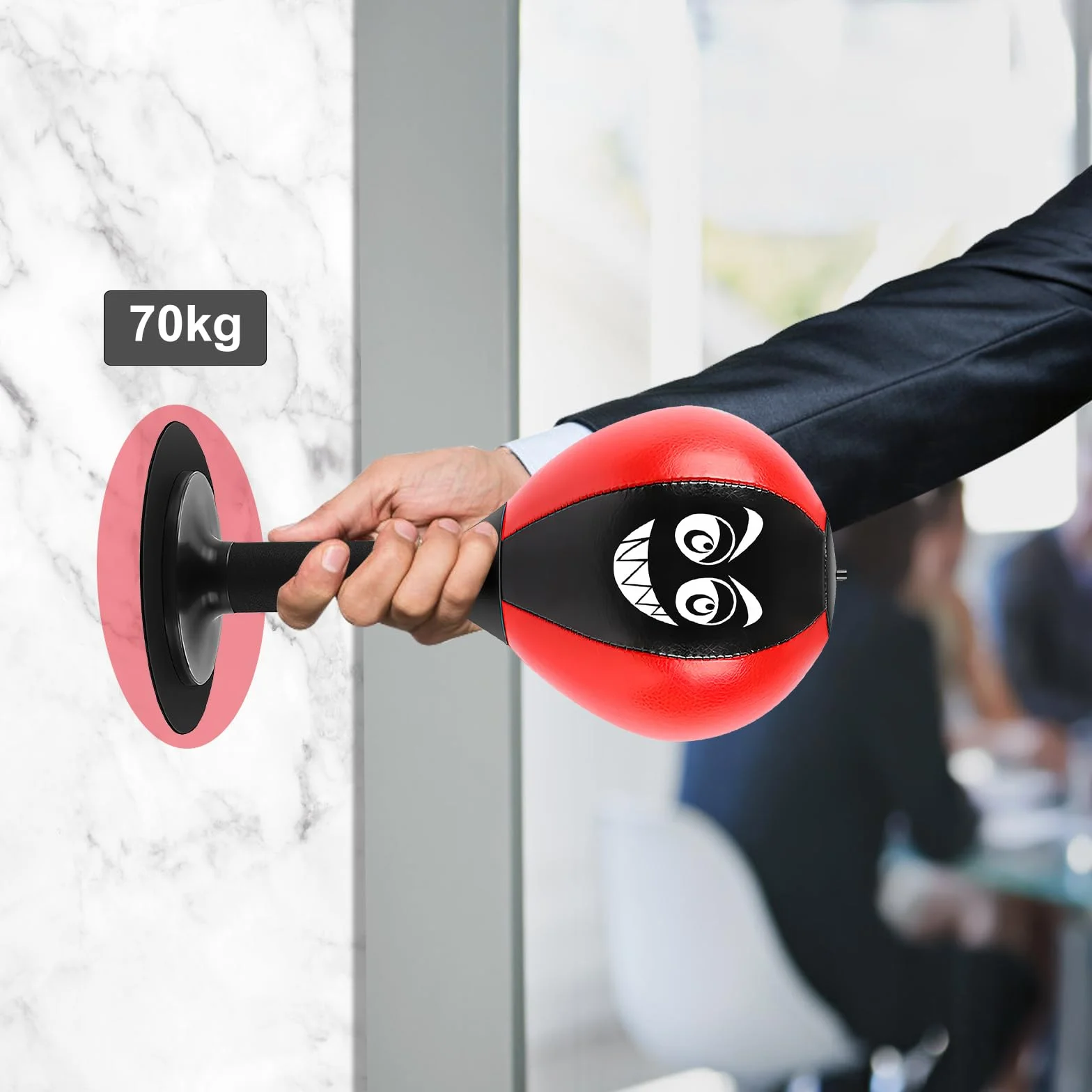 Table de Frappe Bureau Rage Bag Sac de Frappe Outil Punching Ball Table avec Ressorts pour Chef, collègues, Amis, activité à la Maison et Bureau