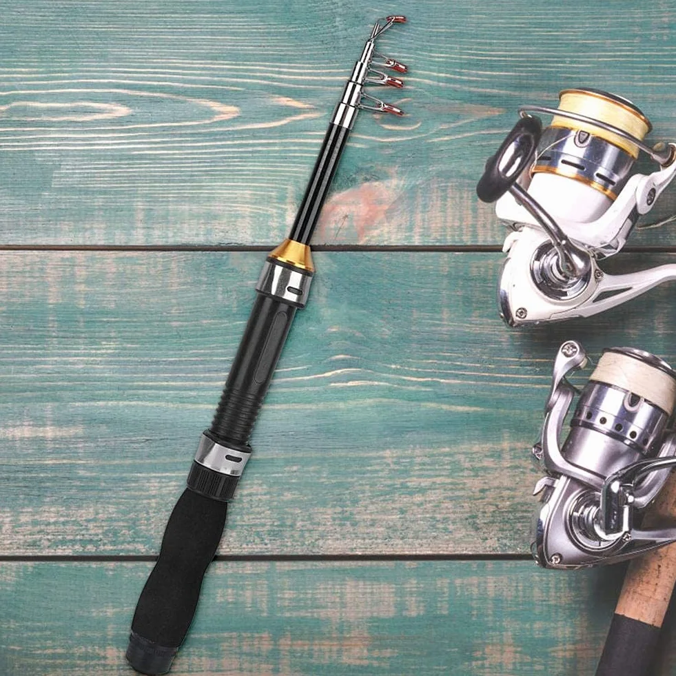 Alomejor Small Fishing Rods Sea Fishing Pole Mini Telescopic Fishing Rod 28049-100 for Fishing Outdoors