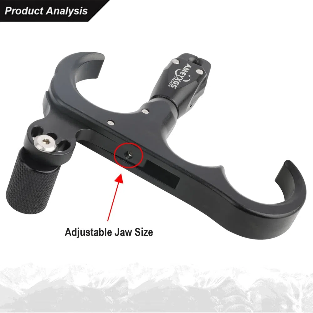 SHARROW Tir à Arc Décocheur Release Aids Arc Compound 3 Doigts Dégagement du Pouce Aluminium Aides à la Libération Arc à poulies avec Métal D Loop