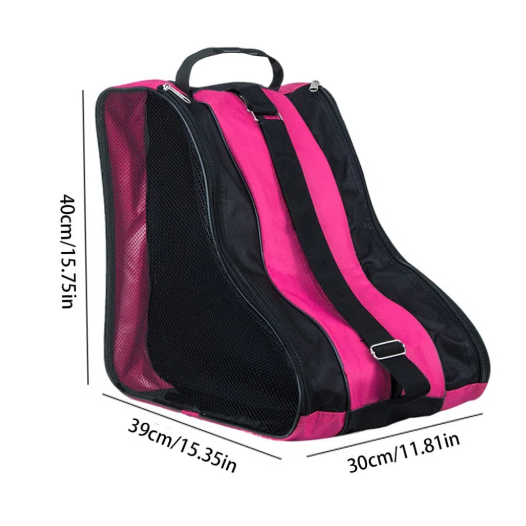 Snner Sac à Rouleaux de Patin à Rouleaux 1PC Sac à Rouleau de Transport Sac à roulettes épaissis Oxford Roller Sac de Rangement pour Adultes Enfants Rose