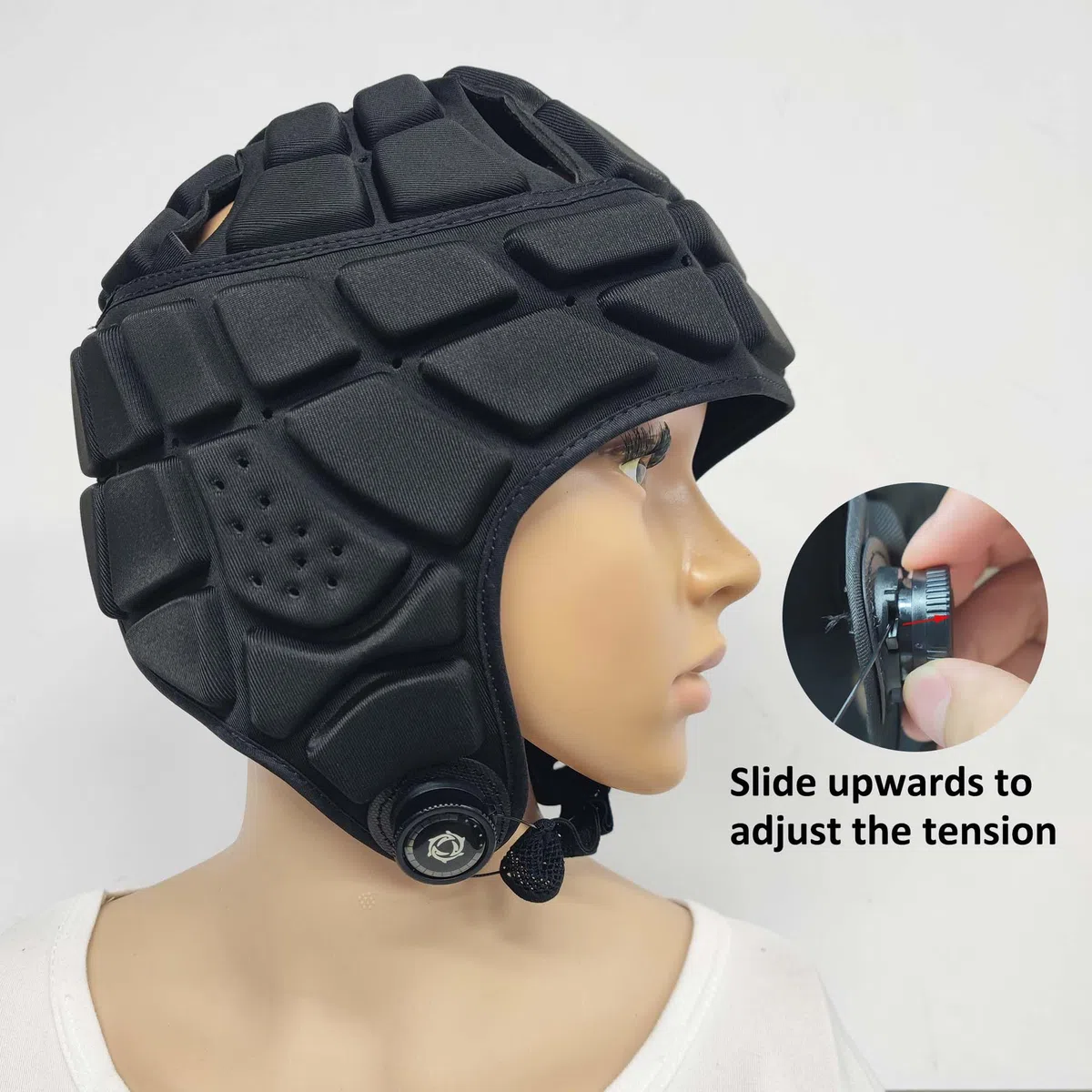 Casque de Gardien de But ProtèGe-TêTes De Protection pour Le rugbys Casque de Protection Rembourré en Mousse Unisexe Conception Ajustable pour Le Rugby,Football,Hockey,skile,Skateboard
