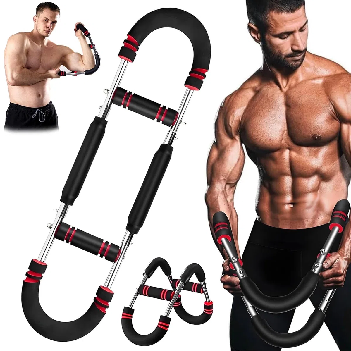 Twister Arm Trainer,Entraîneur de Bras Twister,équipement D'entraînement de Poitrine Réglable,Twister Arm Exerciser,Entraîneur de Poignet Réglable en Forme de U,pour Entraînement