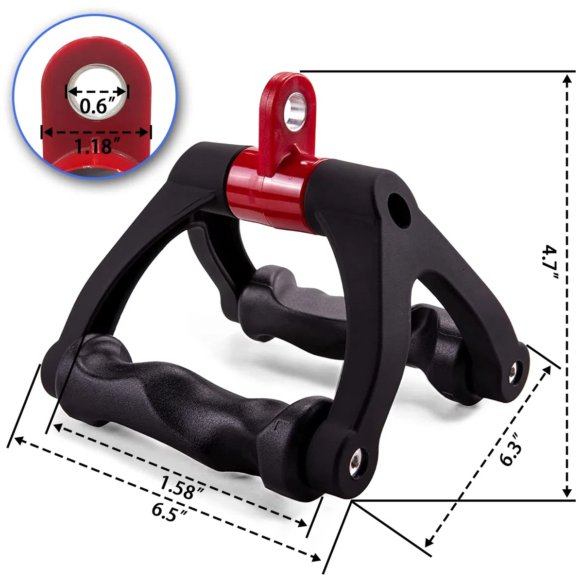 HXD-ERGO Accessoires d'haltères à poignée en V en Forme de V pour Exercices de Machines à câble