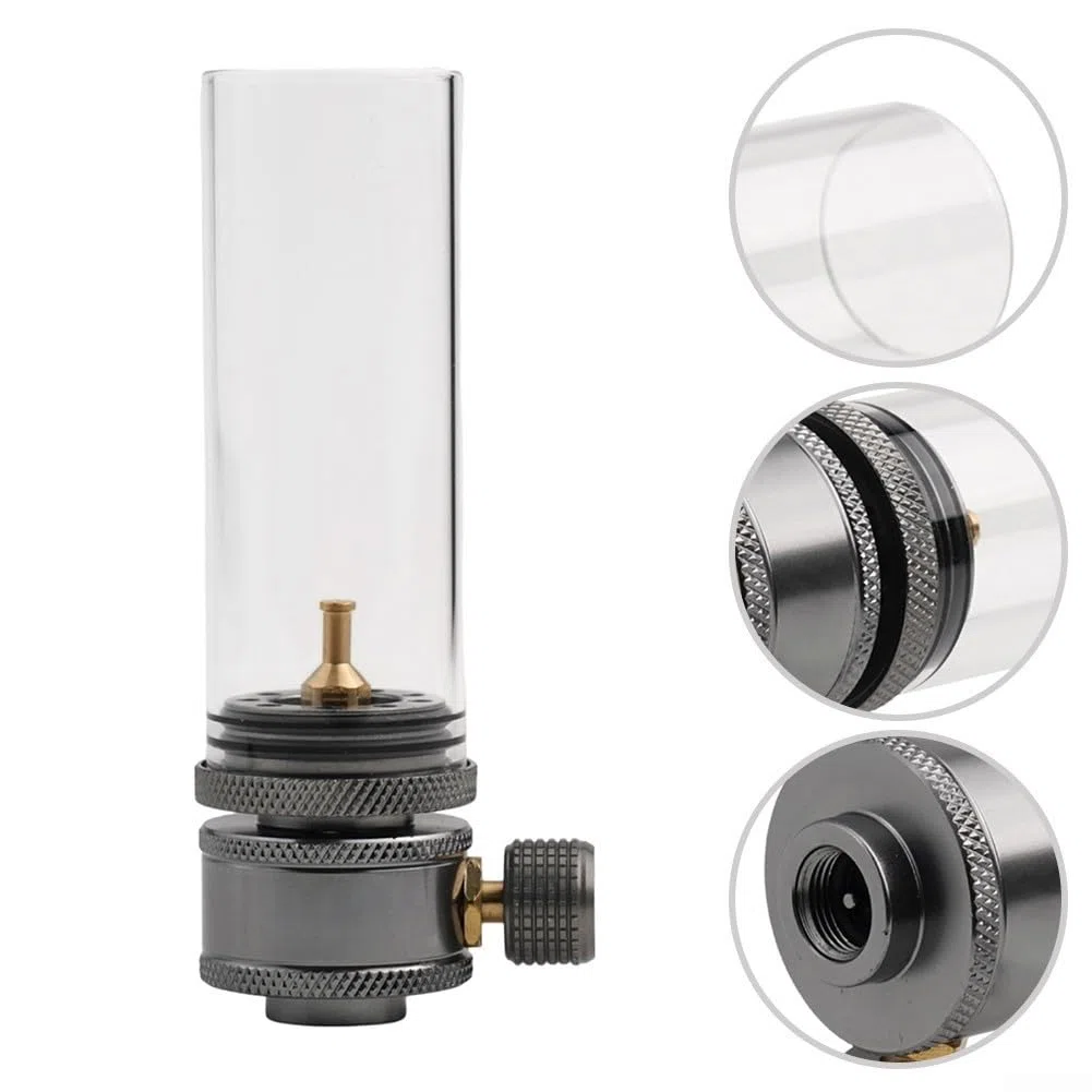 Mini Lampe à gaz de Camping, Lanterne de Tente, Lampe en Alliage d'aluminium, luminosité réglable, pour extérieur, randonnée, Pique-Nique, Aventure, Portable, légère, à Visser, Compatible