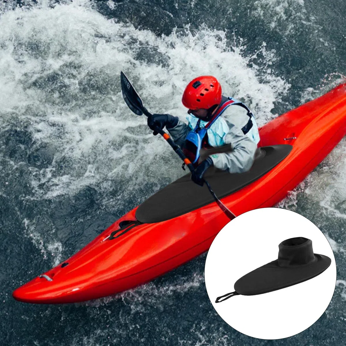 rockible Couverture Universelle Jupe de Pulvérisation de Jet de Kayak du Néoprène pour L'équipement