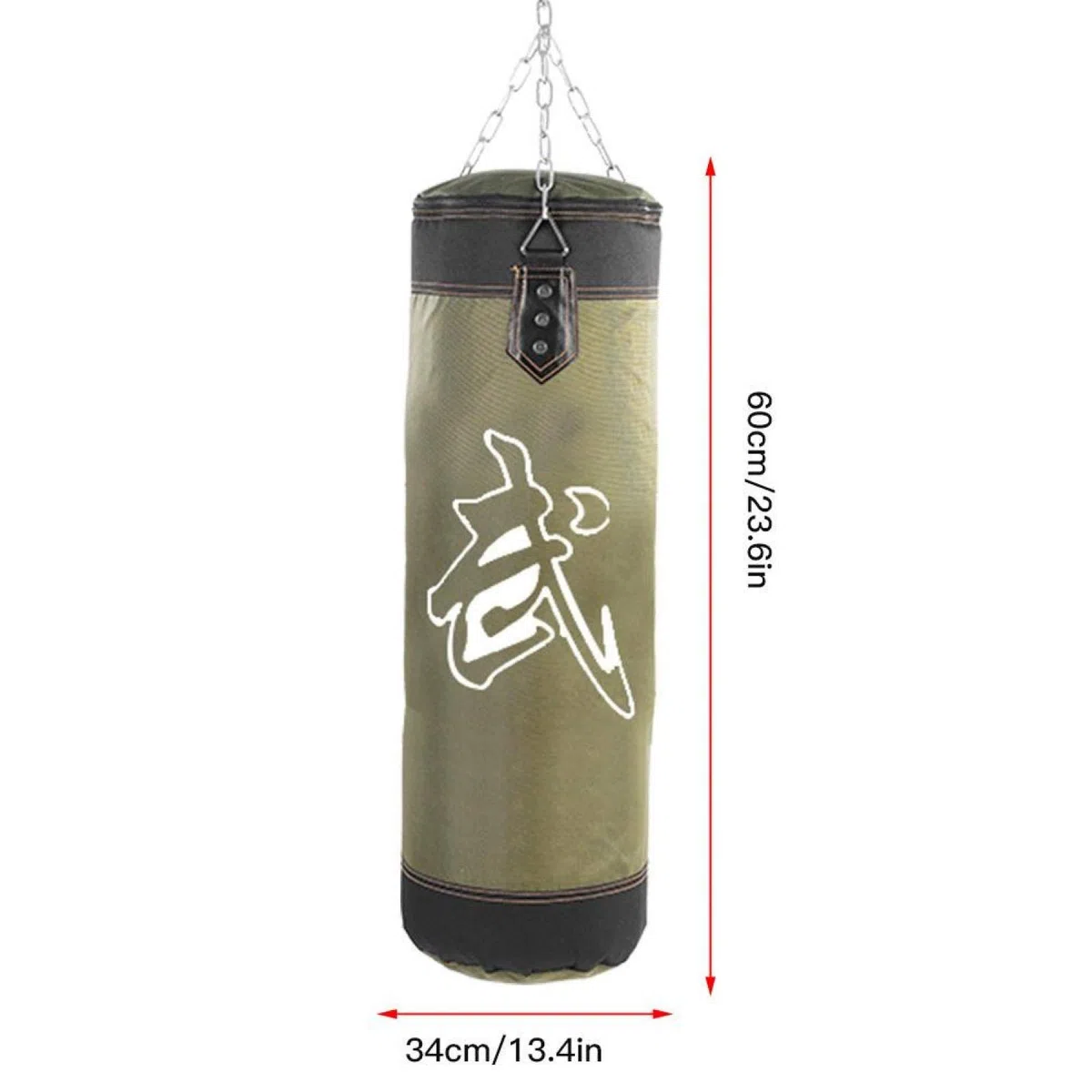 Sac de Frappe Vide, Sceau de Tirette d'unité Centrale Sac de Sable Vide de Sable de(Green, 60CM)