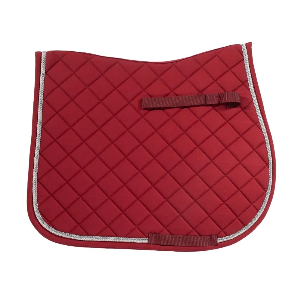 HKM Misty Tapis de selle polyvalent en pur coton Bordeaux