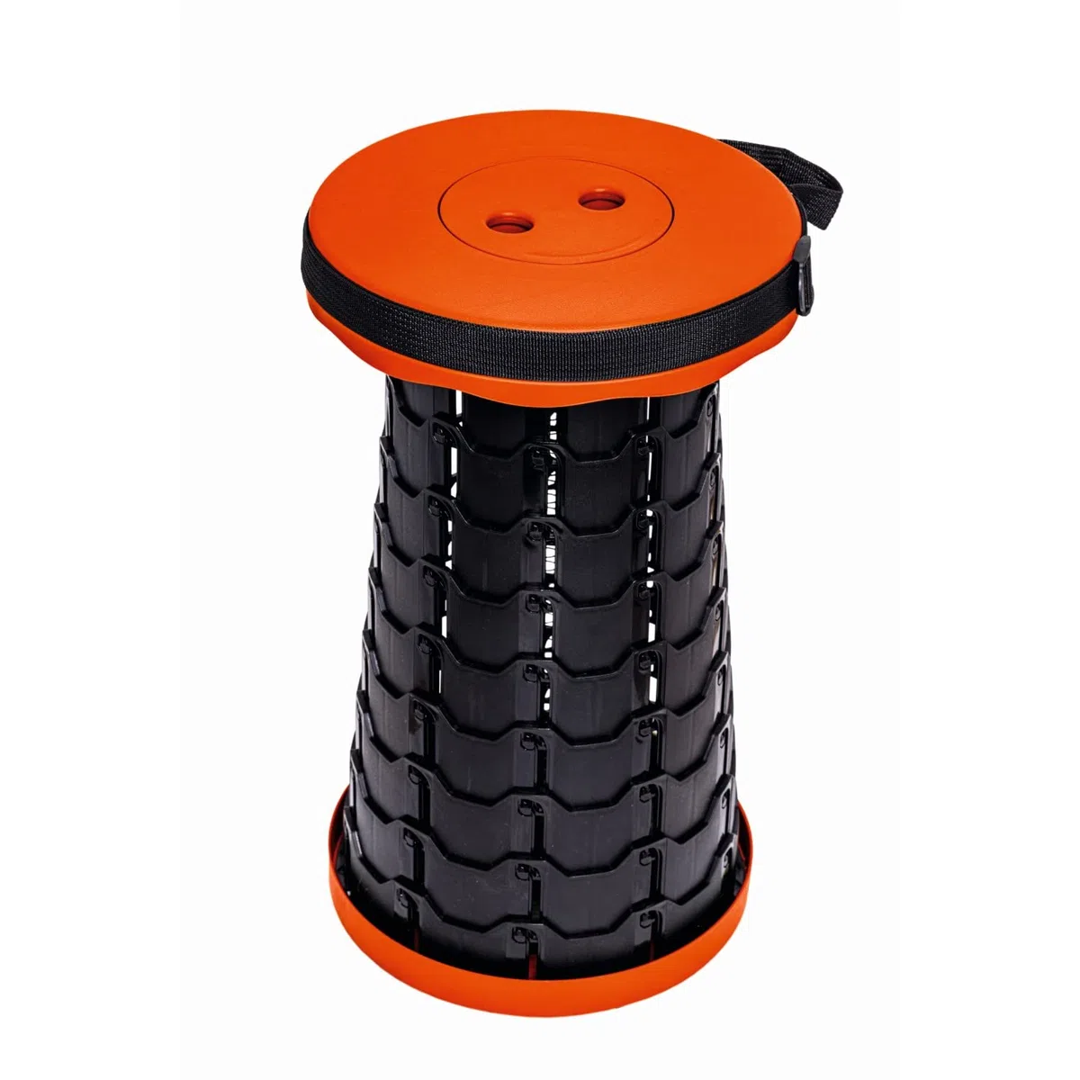 Avit Tabouret Télescopique Pliant Portable, Hauteur Réglable 6 à 46 cm, Charge 200 kg, Siège Compact avec Sangles, Base Antidérapante, Pour Camping Pêche Jardin Atelier Chantier Extérieur Pro, AV00010