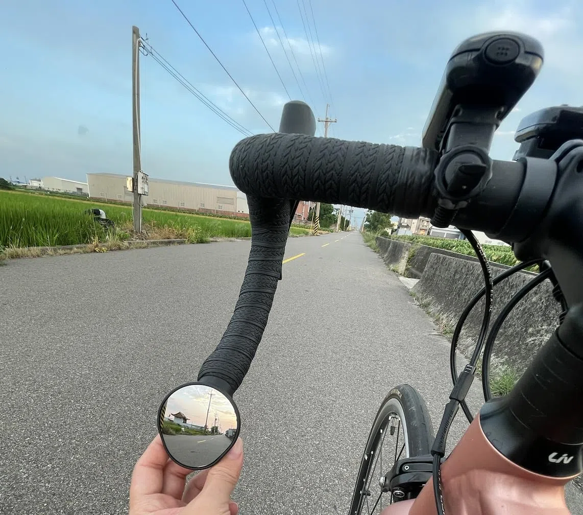 Hafny Road Bike Bar End Mirror, Convex Glass Mirror, HF-M956S-FR06… (Verre argenté)