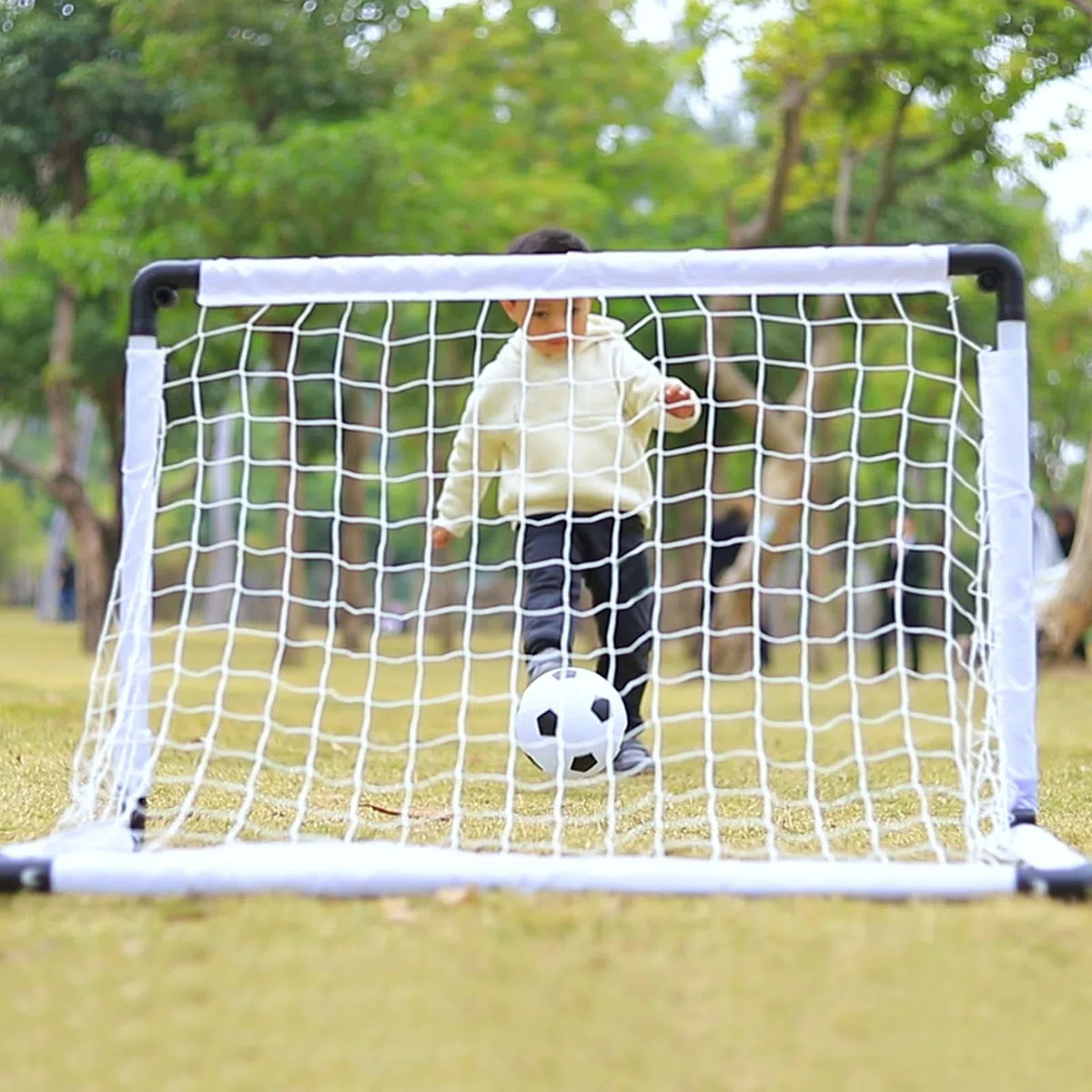 Filet De Football Enfant, Buts Extérieur pour Jardin, Petite Cage De Foot Portable avec Sac De Rangement pour Entraînement Gymnase Jeux Terrain Rue Aire De Jeux