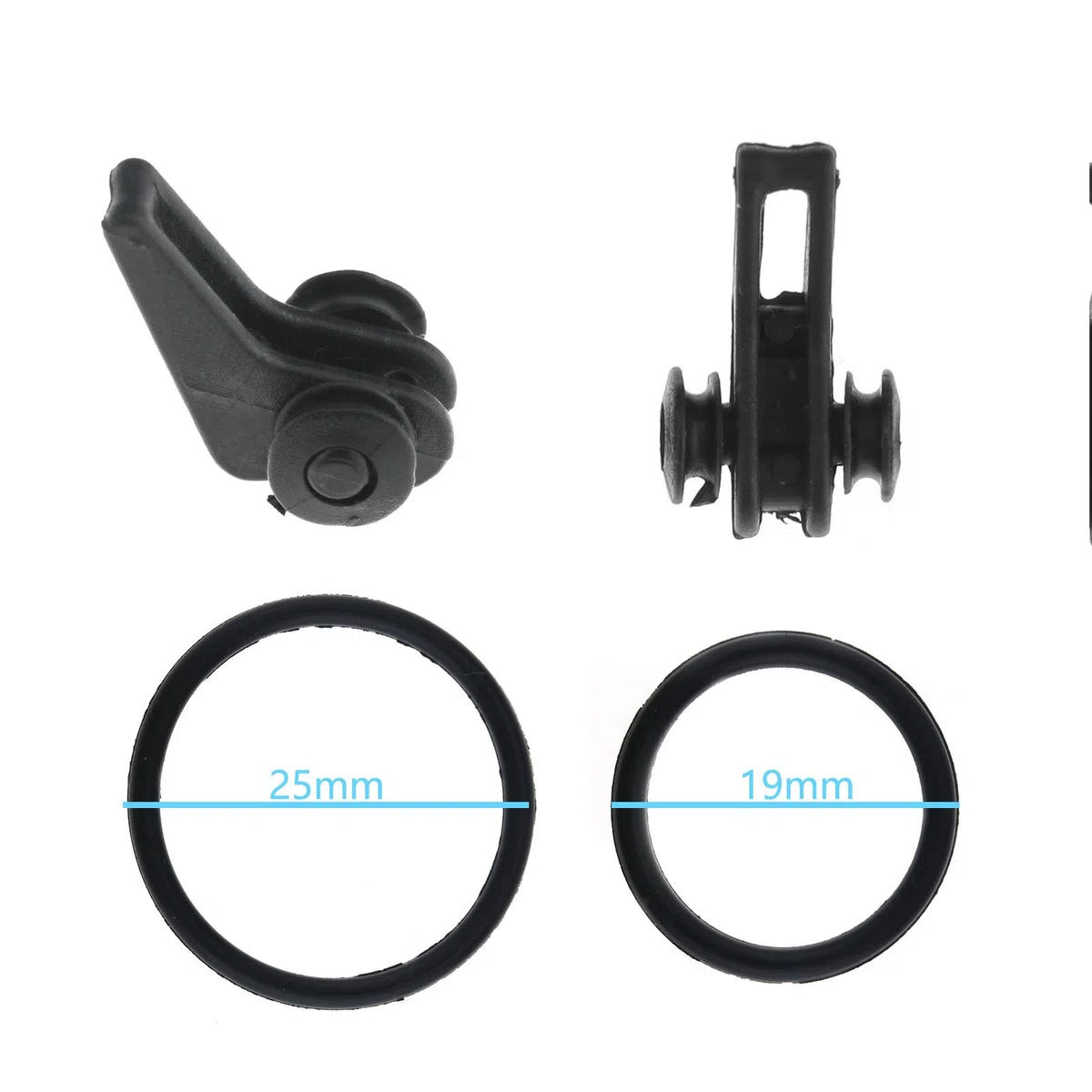 OTOTEC Lot de 10 crochets en plastique et caoutchouc pour canne à pêche