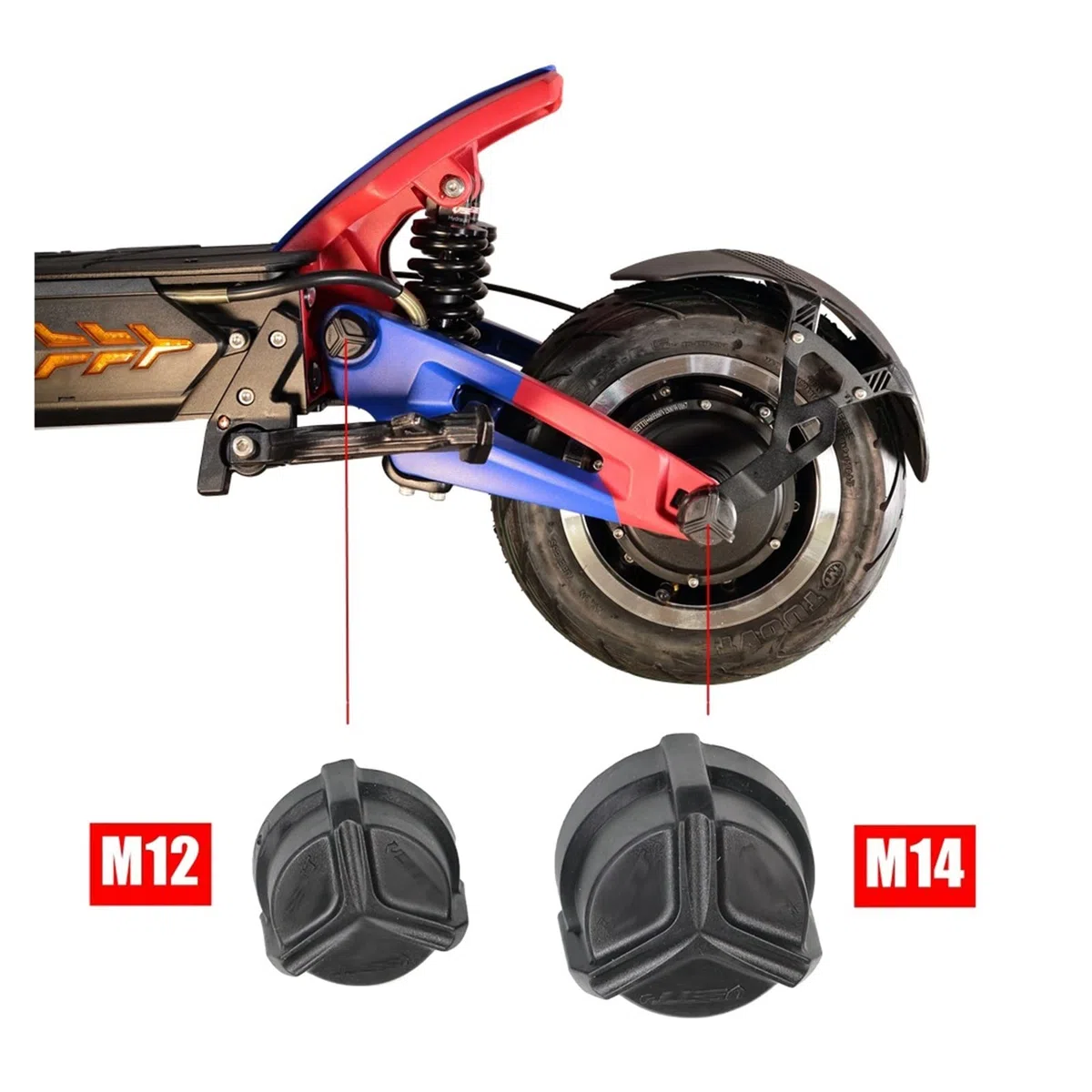 Compatible avec Le Capuchon d'écrou à vis Compatible avec Le Scooter électrique Vsett 10+ 11+ Protecteur d'écrou Anti-poussière Couvercle en Caoutchouc