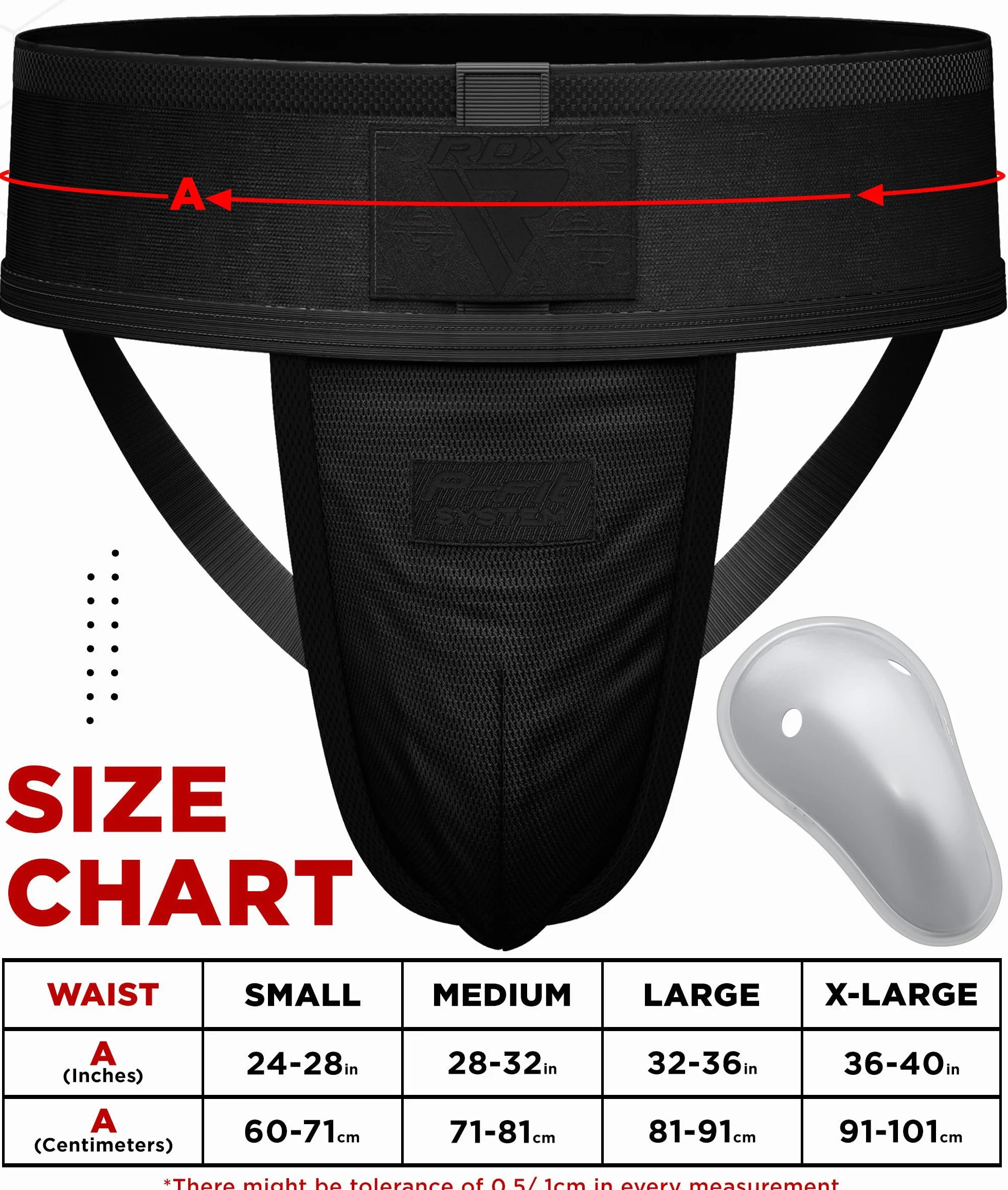 RDX Coquille Boxe pour Hommes, Ajustable Coquille de Protection avec Poche de Tasse, Groin Guard Suspensoir pour Contact Sports MMA Arts Martiaux Muay Thai Combat Kickboxing BJJ Karate Taekwondo