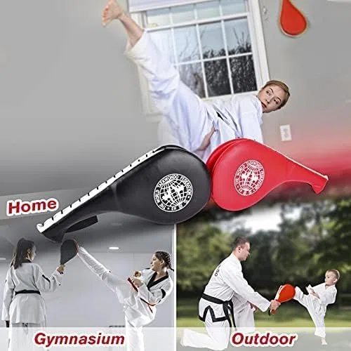 Lot de 2 coussinets de taekwondo durables pour arts martiaux, karaté, kickboxing, entraînement MMA pour enfants, jeunes et adultes