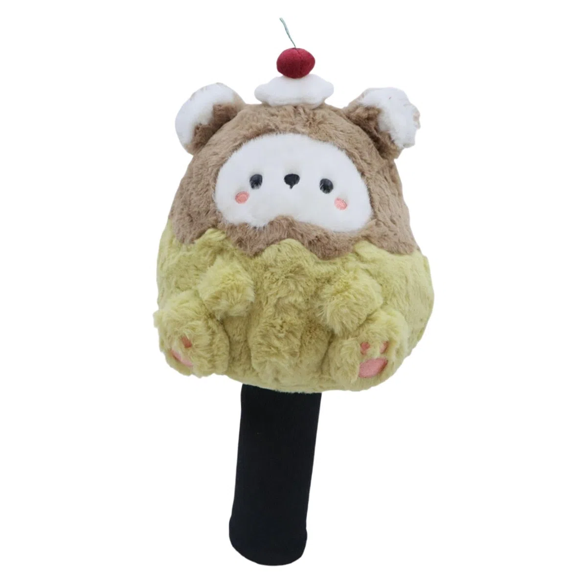misppro Cartoon Bear Couvre-club de golf en peluche – Tissu tricoté doux pour la protection hybride du conducteur en bois – Cadeau fantaisie amusant pour golfeurs