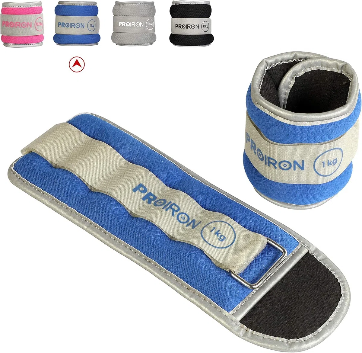 PROIRON Poids de Poignet Poids pour Cheville 2X 0,5kg - 2X 2,0kg Poids réglable à la Cheville pour Remise en Forme, Exercice, Marche, Jogging