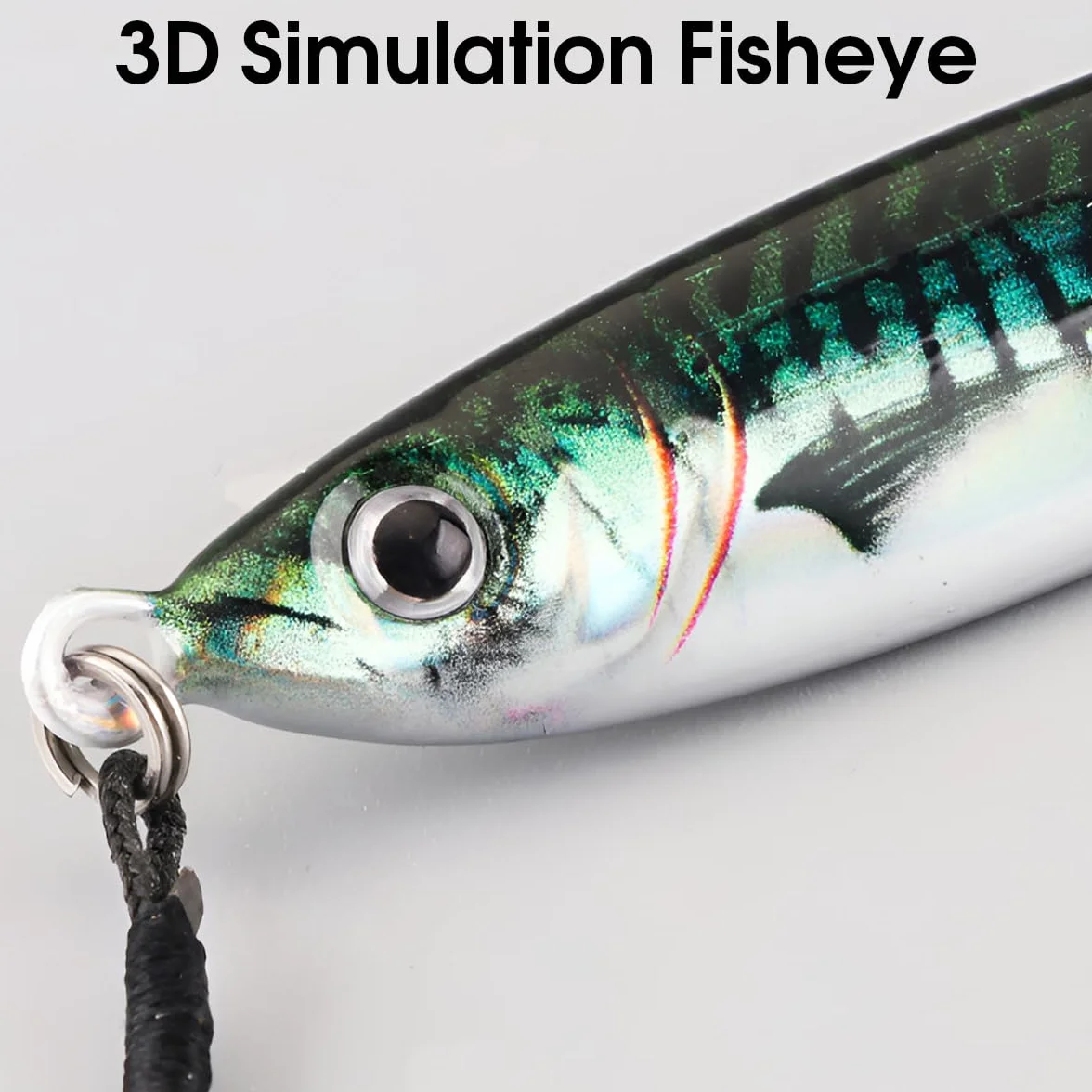 Leurres de Pêche Coulants Imprimés en 3D, WASAGA 5pcs 20g/30g/40g/60g/80g Appâts de Poisson Spinner en Métal Dur pour l'eau Salée et l'eau Douce pour l'Achigan et Le Maquereau et Le leurre Jigging